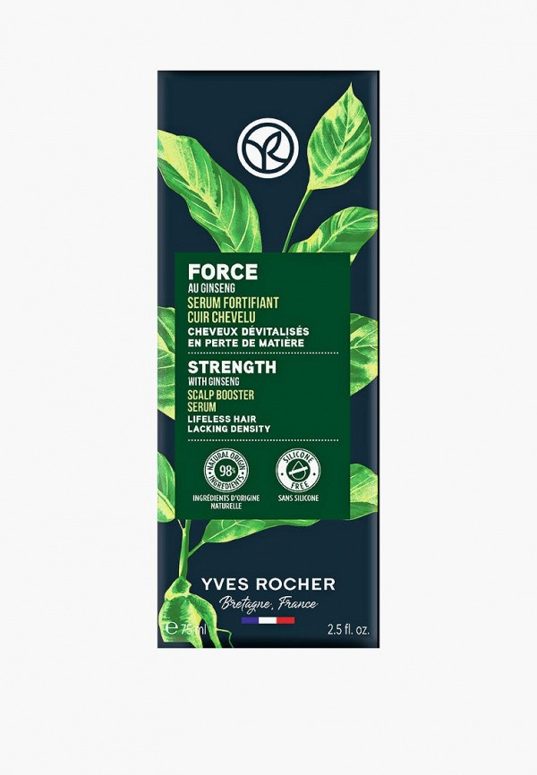 Yves Rocher Сыворотка для кожи головы - Укрепляющая с Женьшенем - Для ослабленных, лишенных плотности волос, 75 мл - фото 1
