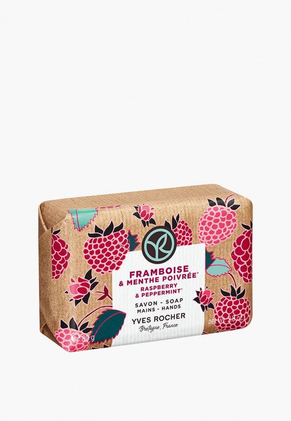 Yves Rocher Мыло твердое - «Малина & Перечная Мята», 80 г - фото 1