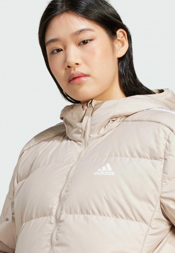 adidas Пуховик - Essentials 3-Stripes Mid Down Hooded - фото 4