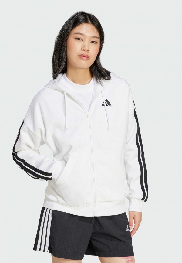 adidas Толстовка - Essentials 3-Stripes Full-Zip Fleece - фото 3