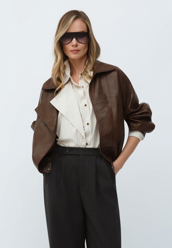 Vittoria Vicci Куртка кожаная - Lamoda Online Exclusive - фото 4