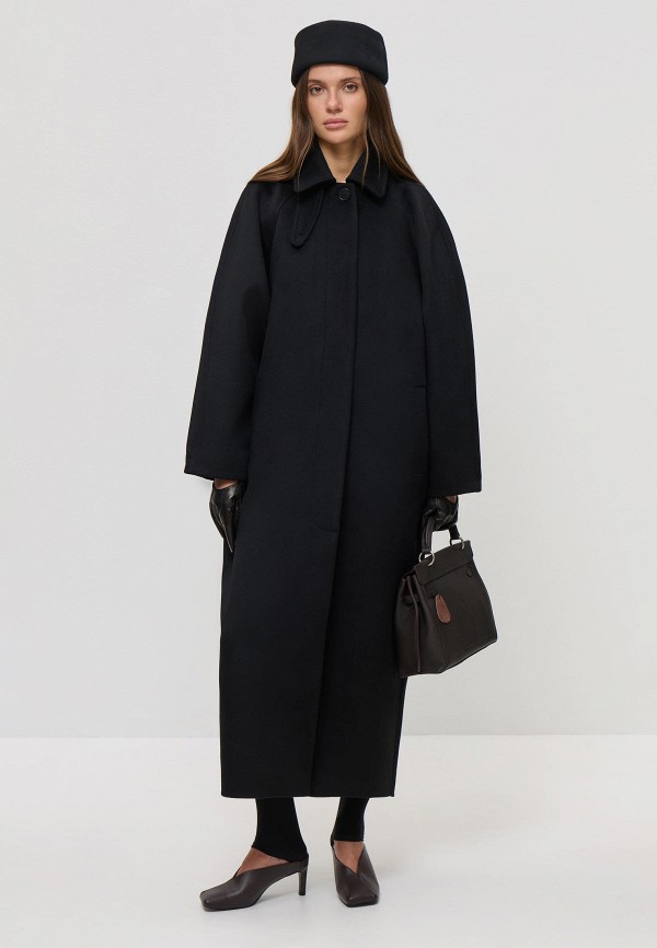 Torae Black Пальто-кокон - Exclusive on Lamoda - фото 6