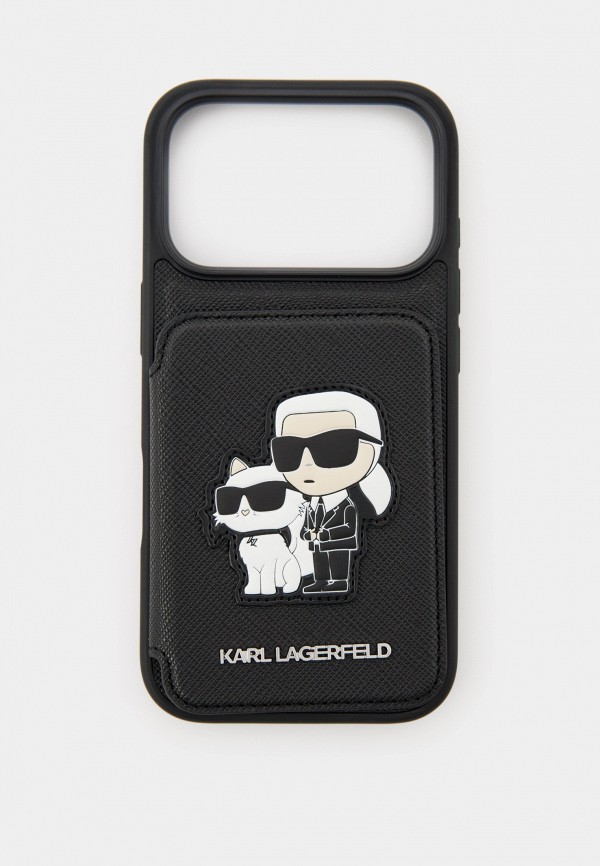 Karl Lagerfeld Чехол для iPhone - 17 Pro, с картхолдером с функцией подставки Stand - фото 1