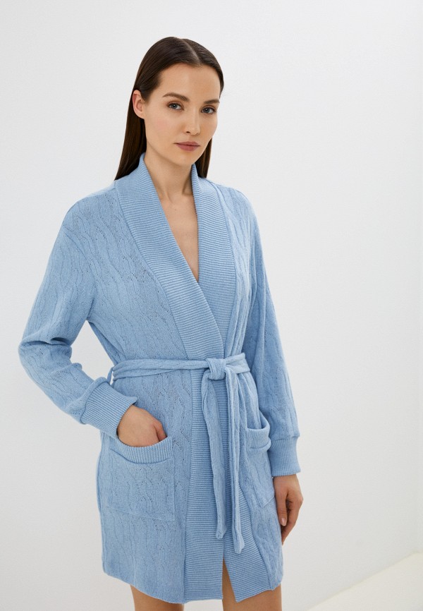 Халат домашний Intimissimi, цвет: голубой, MP002XW0WGFG — купить в ...