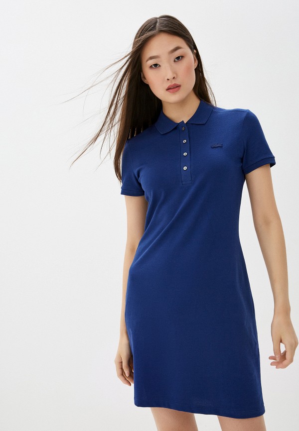 Платье Lacoste, цвет: синий, MP002XW0WLM1 — купить в интернет-магазине  Lamoda