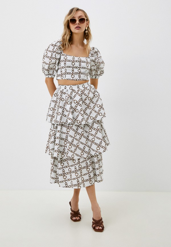 Юбка Lorani, цвет: белый, MP002XW0WW95 — купить в интернет-магазине Lamoda