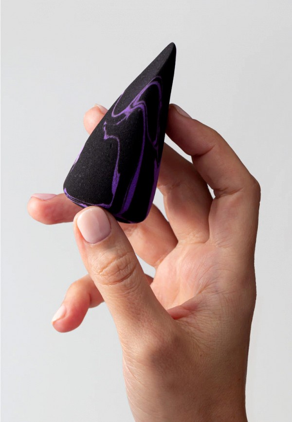 Limoni Спонж для макияжа - Спонж для макияжа "Makeup Sponge" Black Purple + Футляр силиконовый для спонжа - фото 6