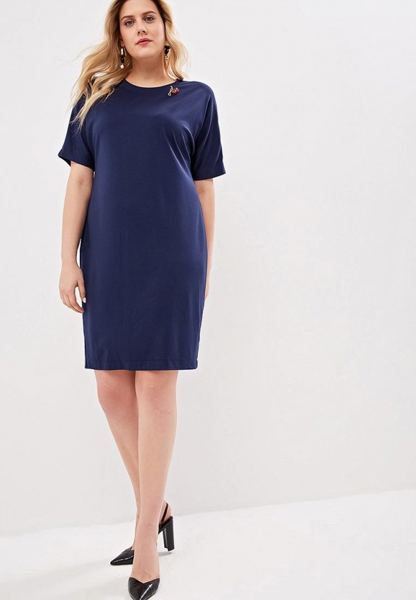 Платье Lavira Натали с брошкой, цвет: синий, MP002XW0XHTF — купить в ...