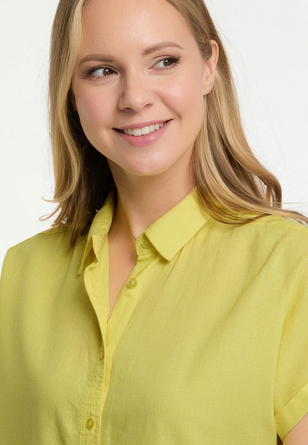 Блуза oodji, цвет: желтый, MP002XW0XLMP — купить в интернет-магазине Lamoda