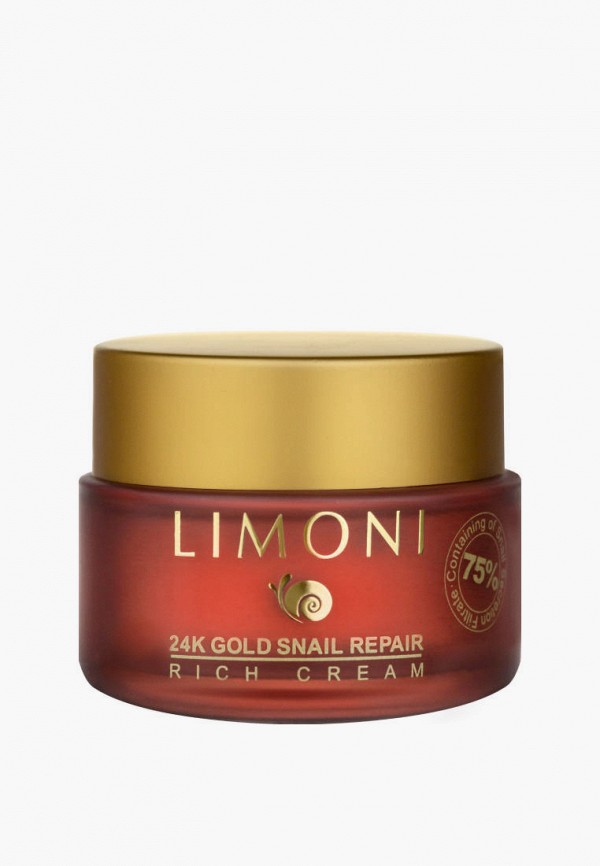 Limoni Крем для лица - 24K Gold Snail Repair Rich Cream, 50 мл - фото 1