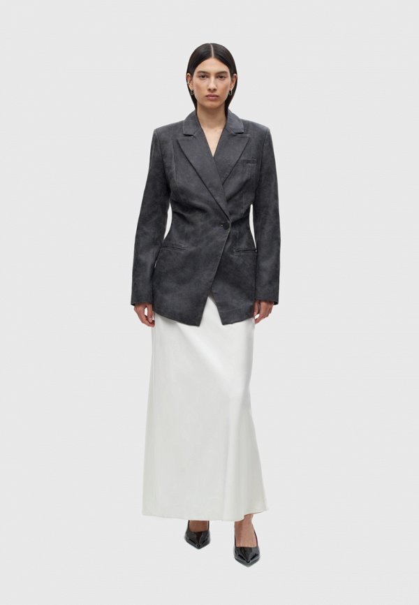 STUDIO 29 Жакет - приталенный из экокожи со смещенной застежкой - фото 2