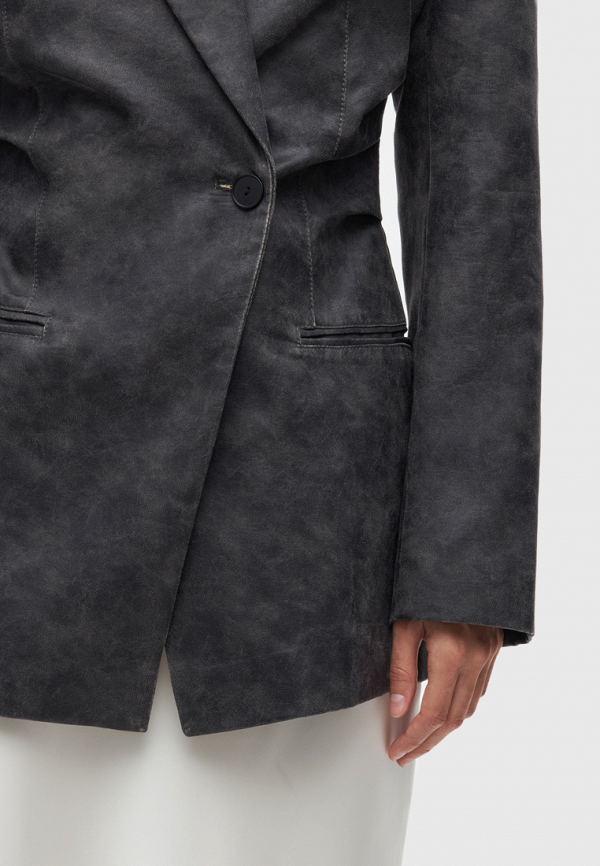 STUDIO 29 Жакет - приталенный из экокожи со смещенной застежкой - фото 5