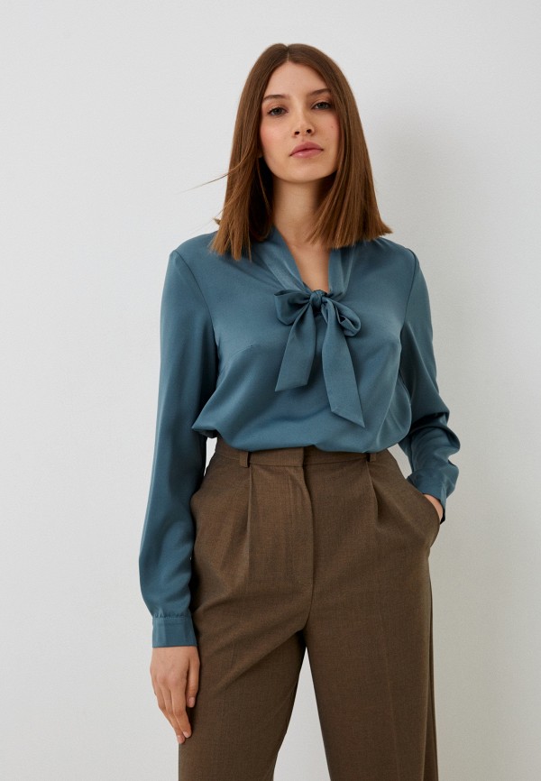 Блуза Tantino - цвет: бирюзовый, коллекция: мульти.