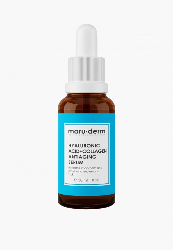 Maru.derm Сыворотка для лица - Hyaluronic Acid + Collagen AntiAging Serum, 30 мл - фото 1