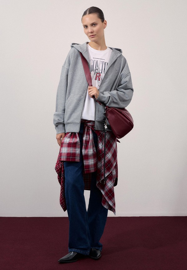 Толстовка Zarina ZARINA X ROGOV, цвет: серый, MP002XW0ZDMA — купить в ...