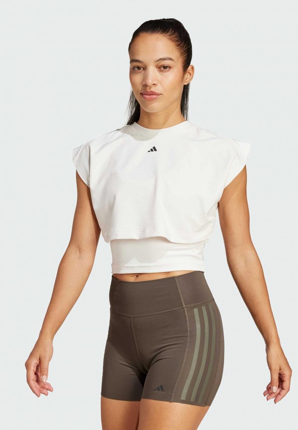 adidas Топ спортивный - Power Boxy French Terry 3-Stripes - фото 1