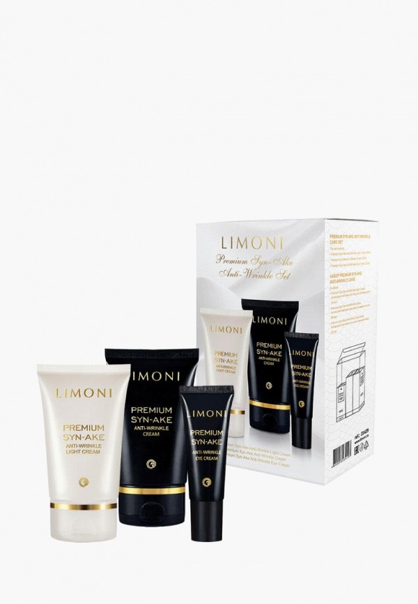 Limoni Набор для ухода за лицом - антивозрастной крем  50 мл, легкий крем 50 мл, крем для век 25 мл, Premium Syn-Ake - фото 3