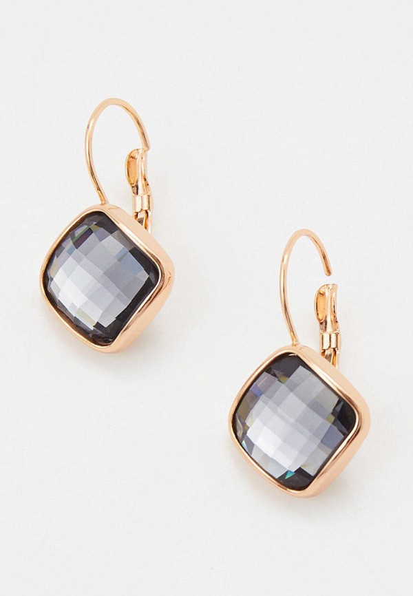 Ice&High Collection Серьги - Square, гальваническое покрытие золото 585 пробы - фото 1