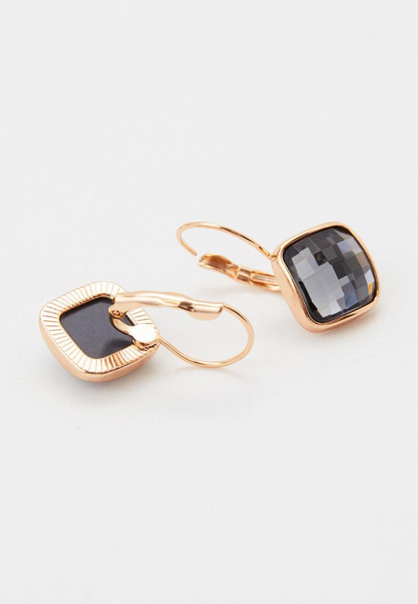 Ice&High Collection Серьги - Square, гальваническое покрытие золото 585 пробы - фото 2