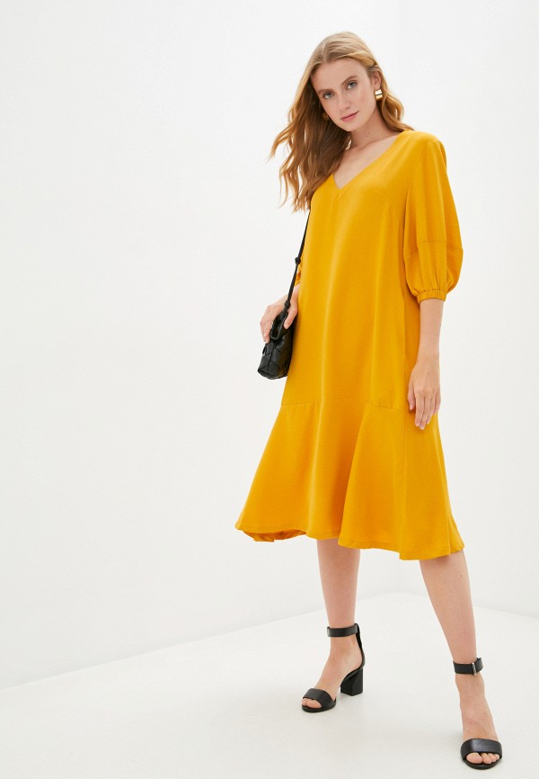 Платье Kata Binska ZARA, цвет: желтый, MP002XW11ME9 — купить в  интернет-магазине Lamoda