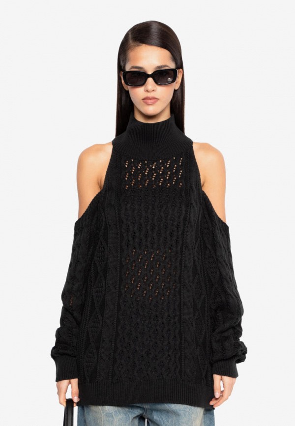 You Wanna Свитер - в косичку с разрезами на плечах - фото 1