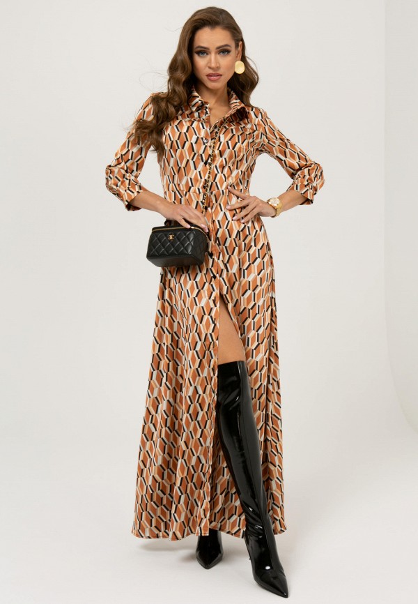 Платье Gold Chic Chili, цвет: коричневый, MP002XW14612 — купить в ...