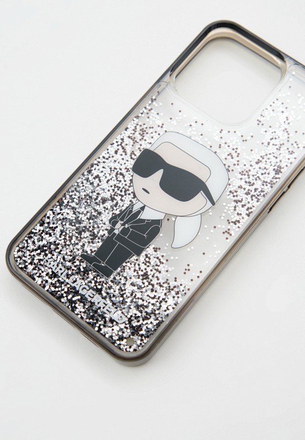 Karl Lagerfeld Чехол для iPhone - 15 Pro Max, с жидкими блестками Liquid Glitter - фото 2