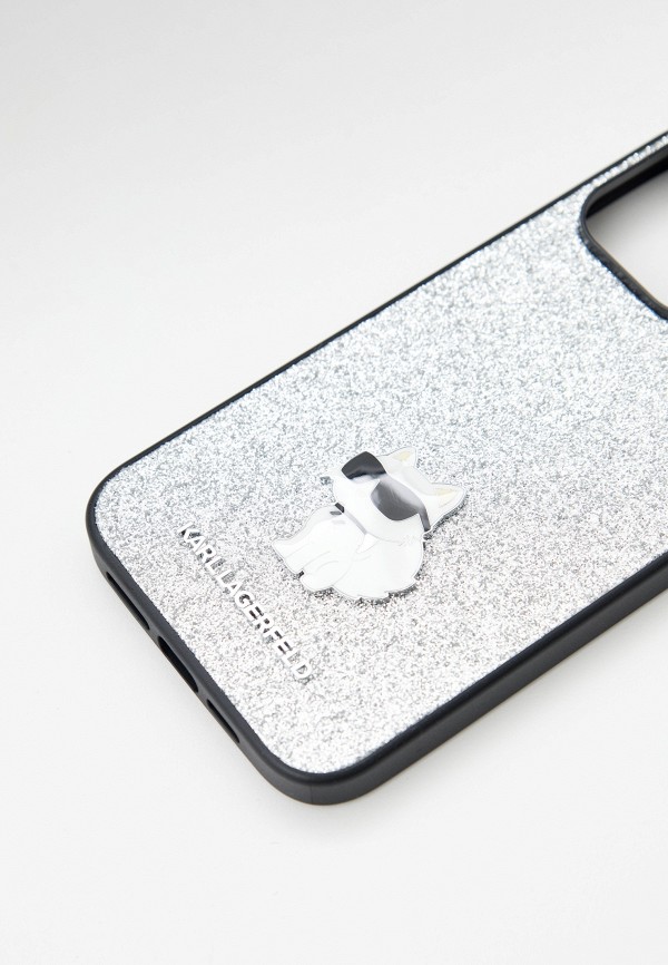 Karl Lagerfeld Чехол для iPhone - 15 Pro Max, с блестками - фото 2