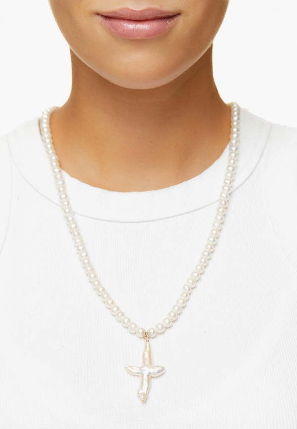 Viva la Vika Колье - Жемчужный Утонченный Крест - фото 2