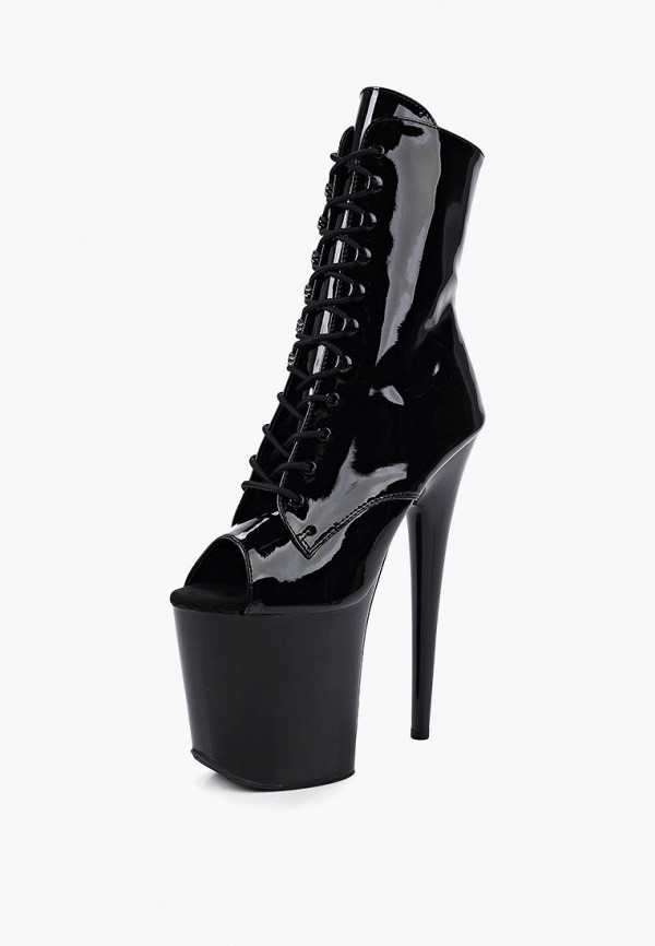 Ботильоны Pleaser Стрипы Тройка, цвет: черный, MP002XW17PPK