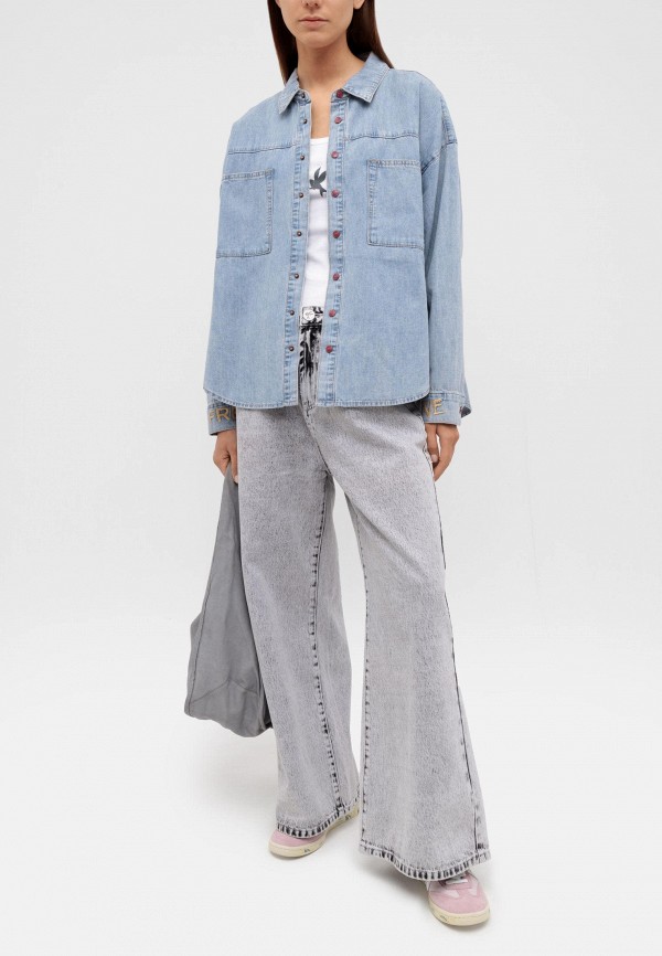 One Teaspoon Рубашка джинсовая - red devil heart daria denim shirt red devil - фото 3