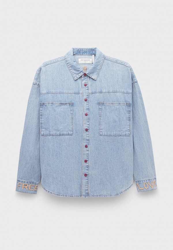 One Teaspoon Рубашка джинсовая - red devil heart daria denim shirt red devil - фото 1