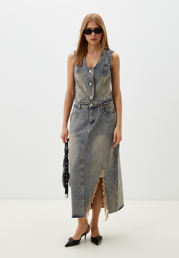 Sela Жилет джинсовый - фото 2