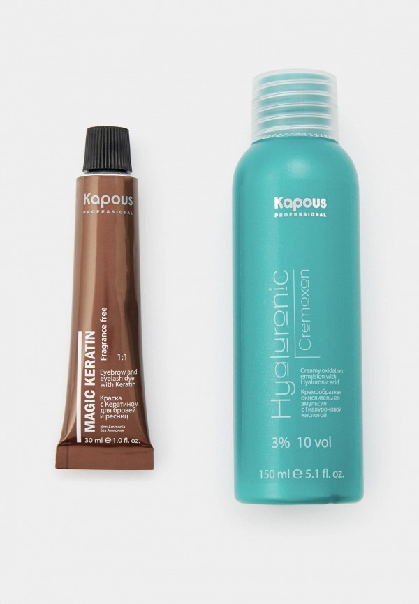 Kapous Краска для бровей и ресниц - Коричневый + 3% оксид - фото 1