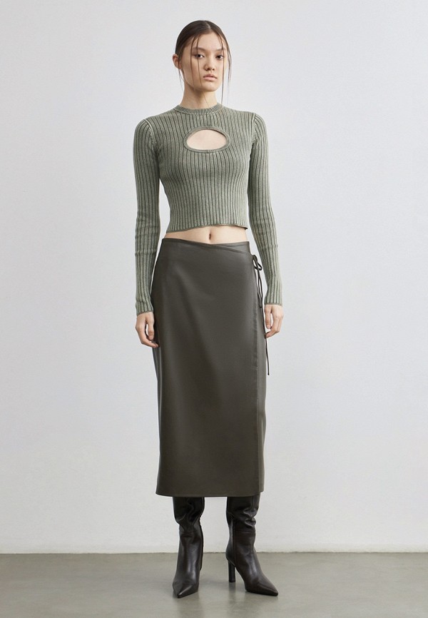 Юбка Lime, цвет: хаки, MP002XW19UBW — купить в интернет-магазине Lamoda