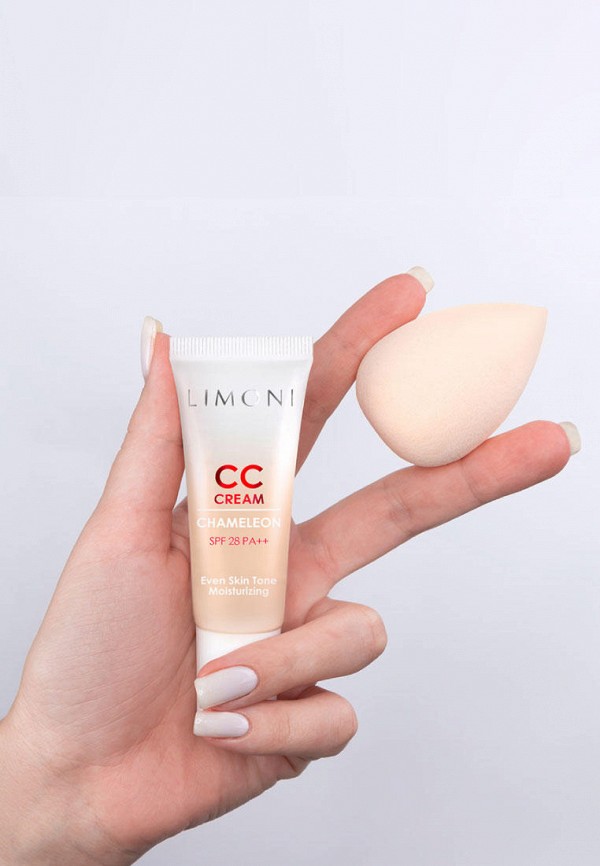 Limoni CC-Крем для лица - Chameleon CC Cream spf 28, корректирующий и увлажняющий 15 мл + Спонж для макияжа - фото 2