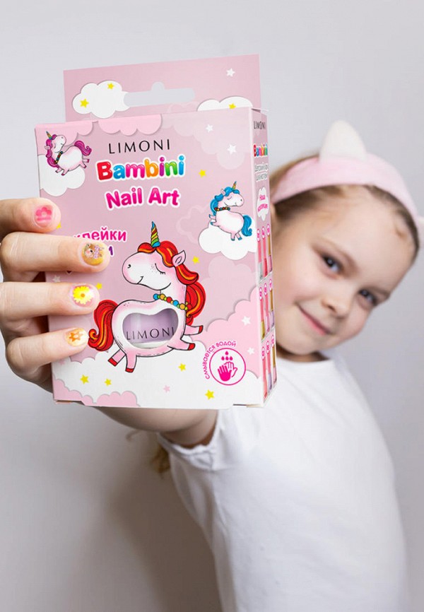Limoni Набор для дизайна ногтей - подарочный, лак на водной основе и наклейки - фото 4