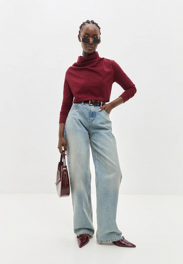 Meoney Лонгслив - дизайнерский с цельнокроеным воротником - фото 6