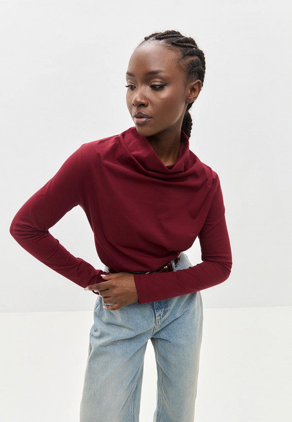 Meoney Лонгслив - дизайнерский с цельнокроеным воротником - фото 5