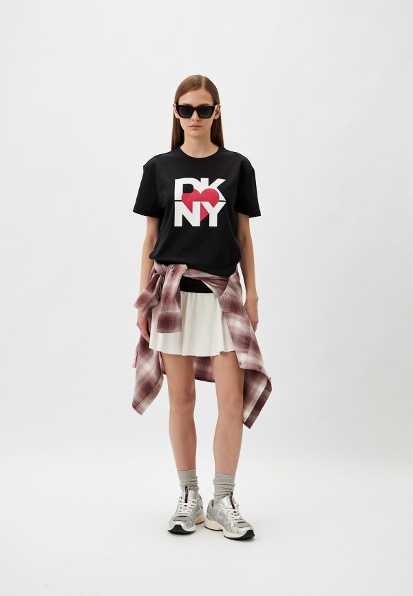 Футболка DKNY, цвет: черный, MP002XW1CCY4 — купить в интернет-магазине ...