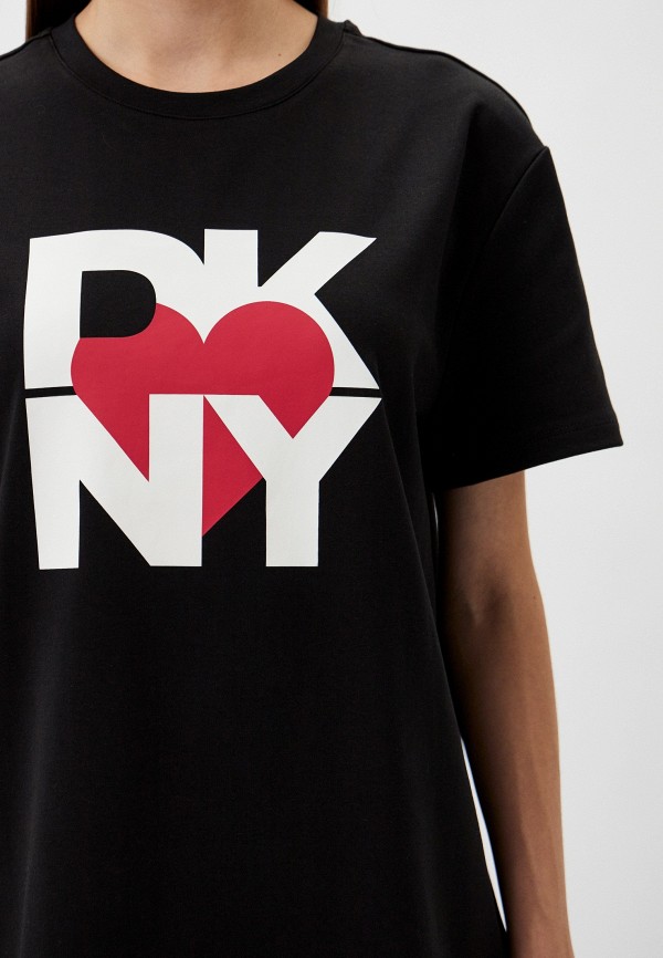 Футболка DKNY, цвет: черный, MP002XW1CCY4 — купить в интернет-магазине ...
