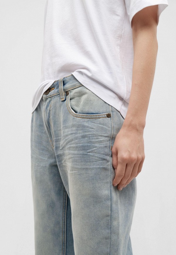 One Teaspoon Джинсы - blue malt truckers mid waist straight leg jeans blue malt - фото 5