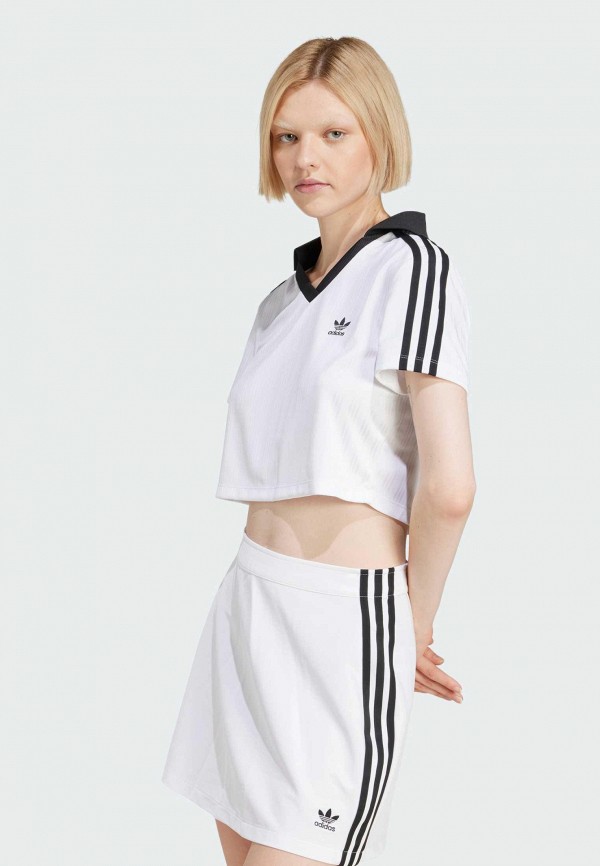 adidas Поло - Adicolor Football Jacquard V-Neck - фото 1