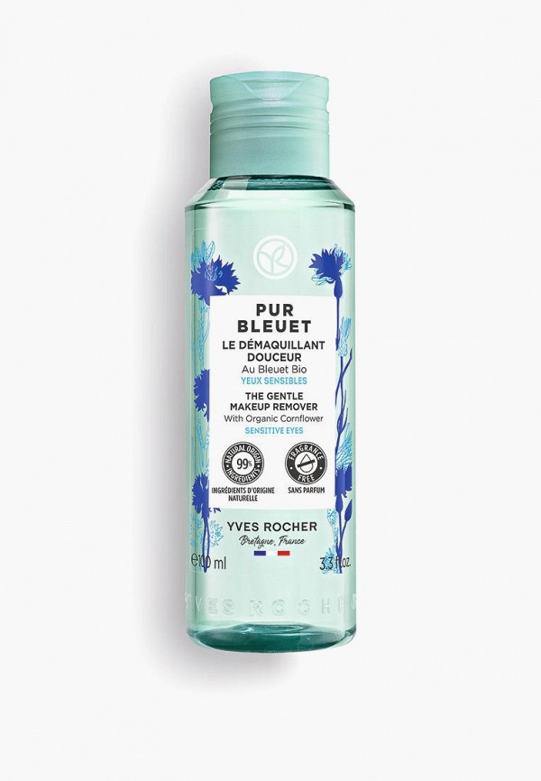 Yves Rocher Средство для снятия макияжа - с васильком Био - для чувствительных глаз, 100 мл - фото 1