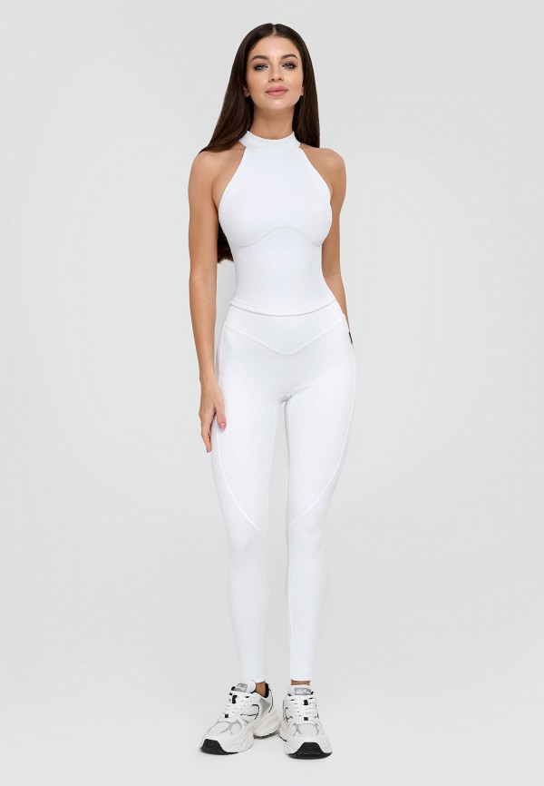 Bona Fide Топ спортивный - Ribbed White - фото 2