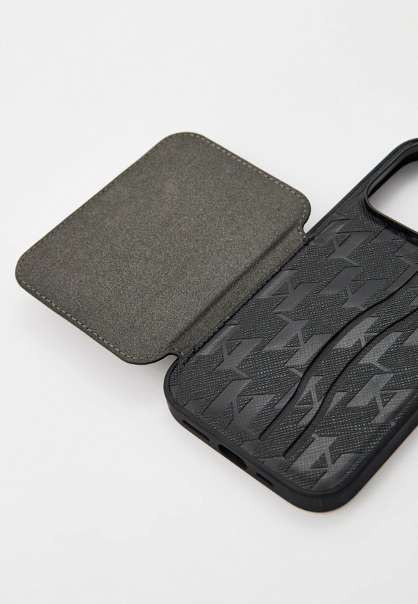 Karl Lagerfeld Чехол для iPhone - 14 Pro, с картхолдером для двух карт, из экокожи PU Leather - фото 4