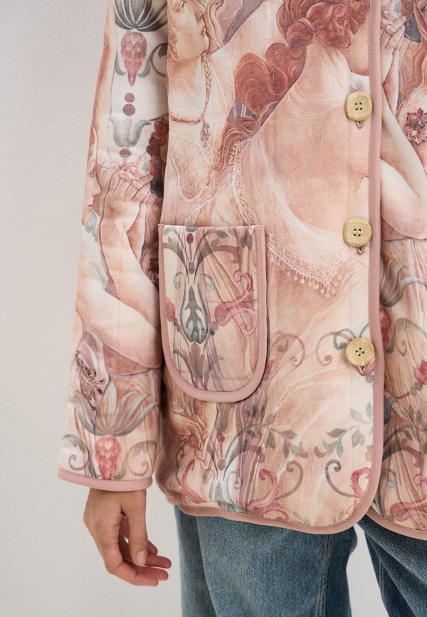 Artograph Куртка стеганая - с дизайном "Боттичелли" (коллаборация с брендом KERAMA MARAZZI) - фото 4