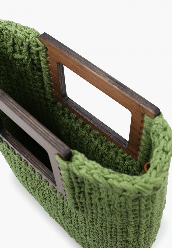 Kostochka Сумка - "MUSKARI" ручной работы с квадратными ручками из шпона европейского ореха и венге Lamoda Online Exclusive - фото 3