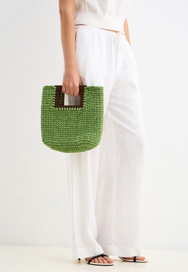 Kostochka Сумка - "MUSKARI" ручной работы с квадратными ручками из шпона европейского ореха и венге Lamoda Online Exclusive - фото 4