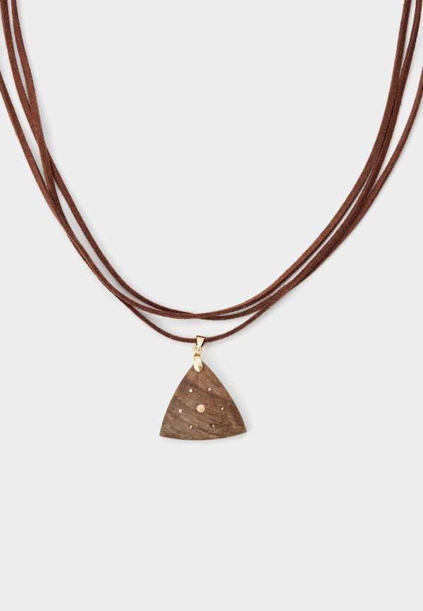 Kostochka Подвеска - Подвеска из Кавказского ореха и латуни на кожанном шнуре Lamoda Online Exclusive - фото 1